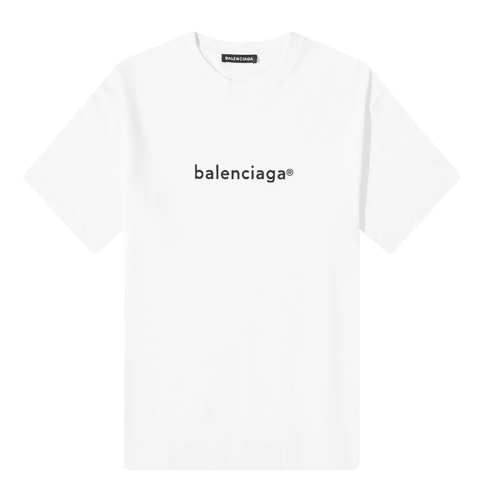 BALENCIAGA White Logo Tee XXL
